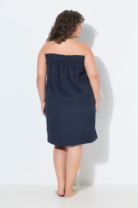 Sauna-Sarong, regulowane zapięcie na rzep, kieszeń, frotte