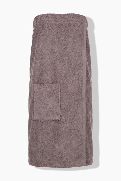 Sauna-Sarong, Klettriegel, Tasche, Frottee