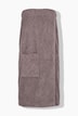 Sauna-Sarong, Klettriegel, Tasche, Frottee