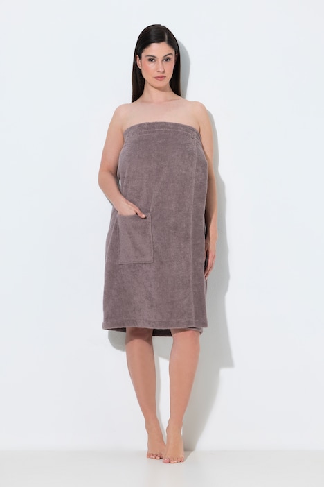 Sauna-Sarong, Klettriegel, Tasche, Frottee