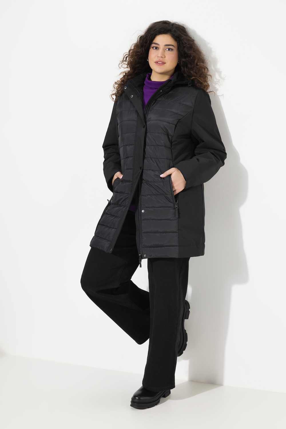 Große Größen HYPRAR Hybridjacke, Damen, schwarz, Größe: 50/52, Polyester, Ulla Popken