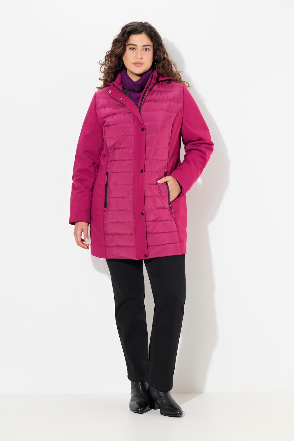 Große Größen HYPRAR Hybridjacke, Damen, rot, Größe: 50/52, Polyester, Ulla Popken