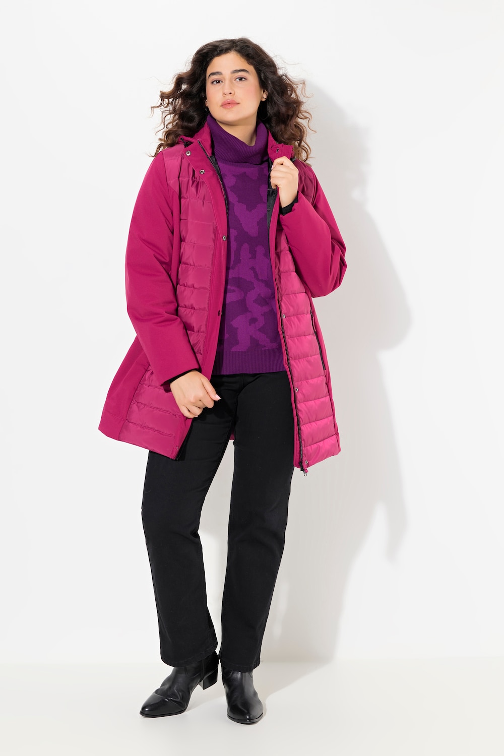 Große Größen HYPRAR Hybridjacke, Damen, rot, Größe: 42/44, Polyester, Ulla Popken