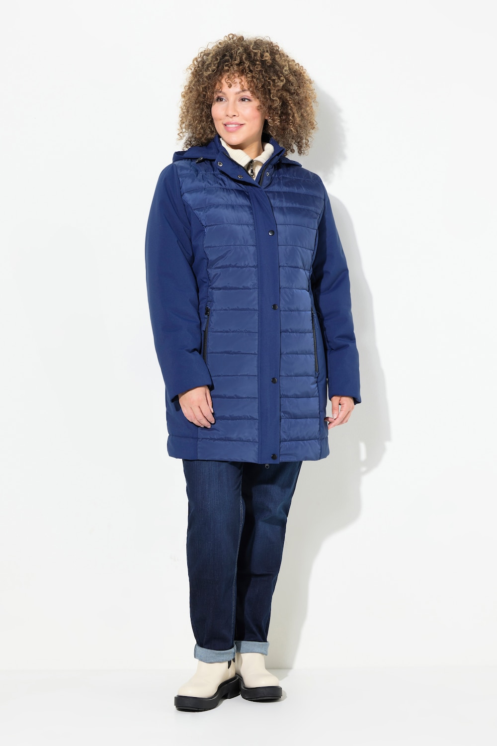 Große Größen HYPRAR Hybridjacke, Damen, blau, Größe: 46/48, Polyester, Ulla Popken