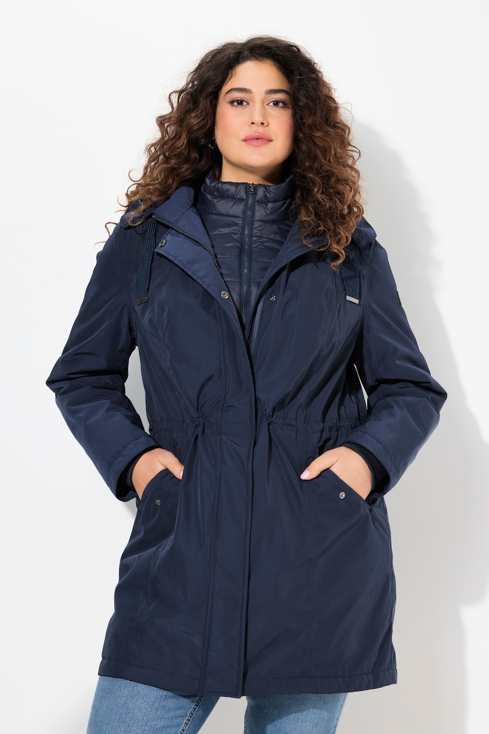 Große Größen HYPRAR Performance-Parka, Damen, blau, Größe: 62/64, Polyester/Synthetische Fasern, Ulla Popken