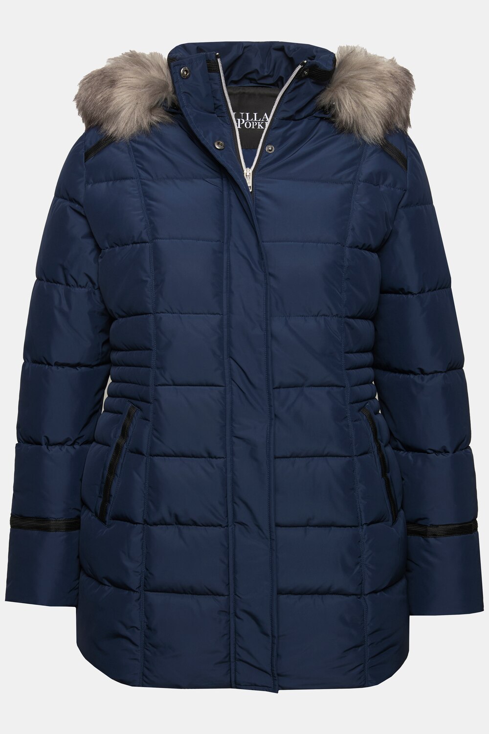 Stora storlekar HYPRAR Quiltad funktionsjacka med huva, Dam, grå, storlek: 46/48, Polyester, Ulla Popken