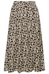 Sukně, A střih, mušelín, leopardí potisk, částečně elastický pas