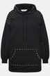Hoodie, oversized, Kapuze, Ziernieten, Ballon-Ärmel