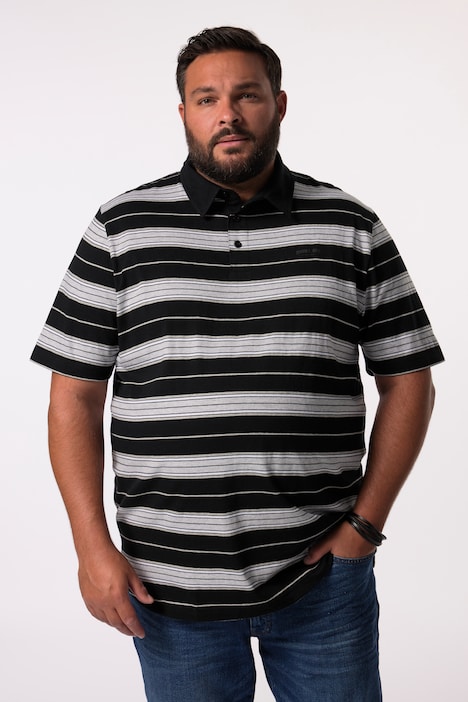 John F. Gee Poloshirt, Halbarm, Ringel, bis 8 XL