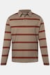 John F. Gee poloshirt, lange mouwen, strepen, tot 8XL