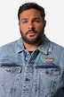 John F. Gee jeansjakke, fløjlskrave, 4 lommer, op til str. 8XL