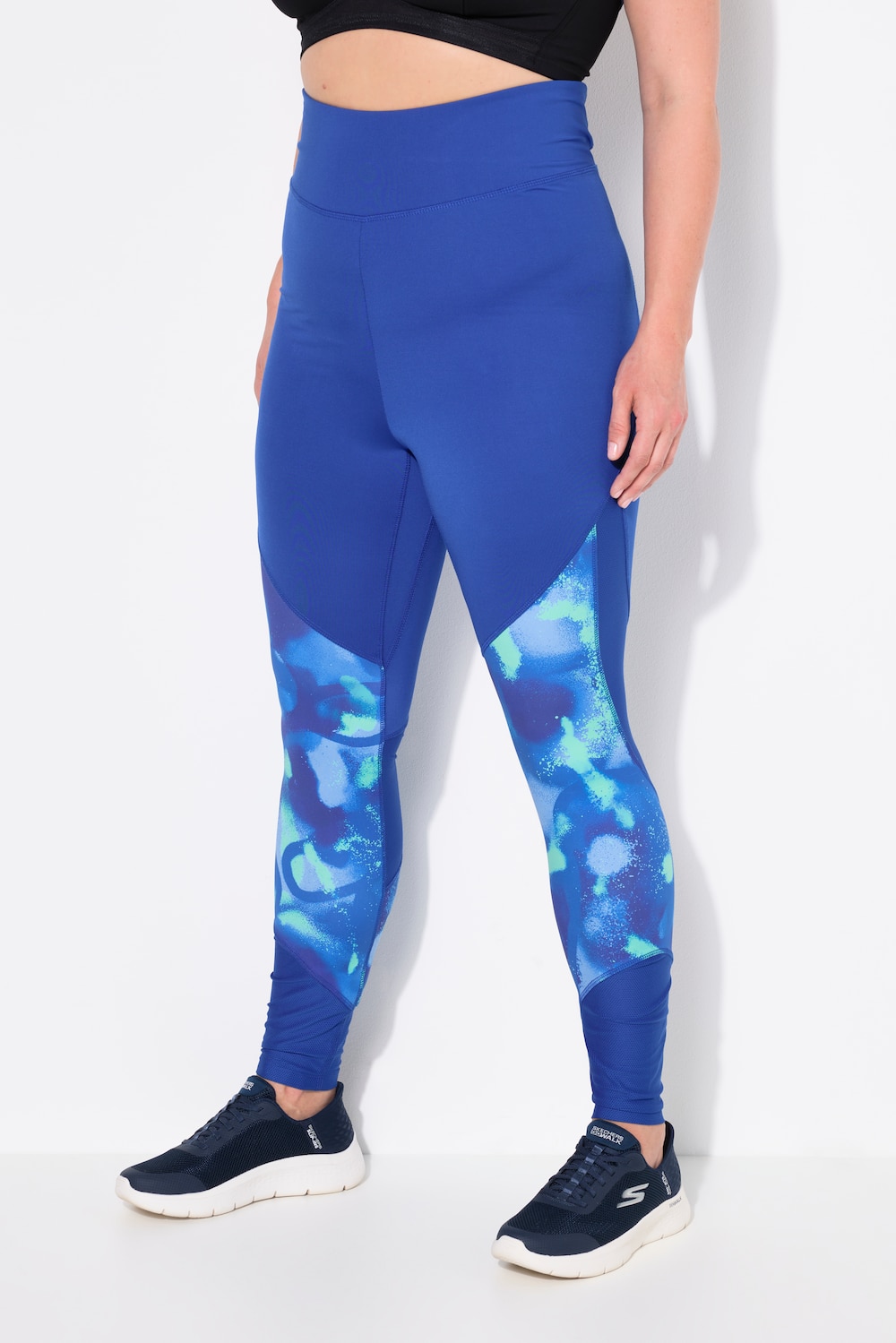 Große Größen Sport-Leggings, Damen, blau, Größe: 54/56, Polyester, Ulla Popken