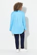Blouse tunique en satin, col chemise et pli fantaisie, manches longues