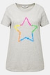 T-Shirt, Neon-Stern, Rundhals, Halbarm