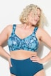 Soutien-gorge microfibre, fleurs, sans armatures, bonnet C-E