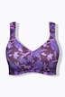 Soutien-gorge microfibre, fleurs, sans armatures, bonnet C-E