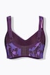 Soutien-gorge microfibre, fleurs, sans armatures, bonnet C-E