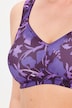 Soutien-gorge microfibre, fleurs, sans armatures, bonnet C-E