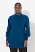 Pullover, flosset kant, høj krave, lange ærmer