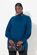 Pullover, flosset kant, høj krave, lange ærmer