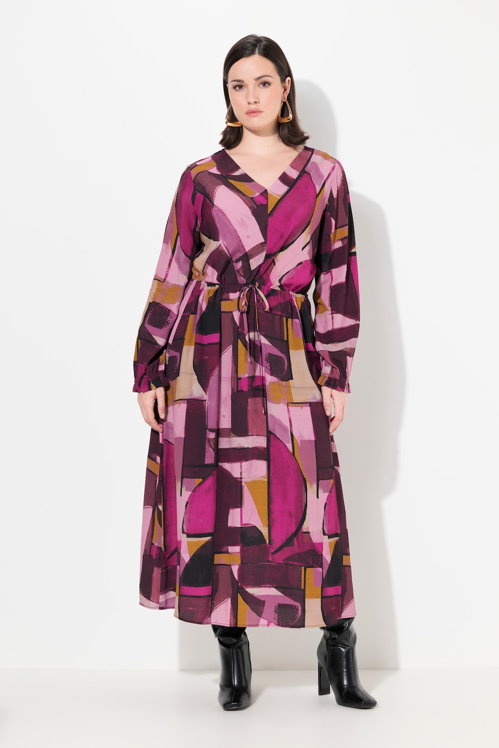 Große Größen Maxikleid, Damen, lila, Größe: 50/52, Viskose, Ulla Popken