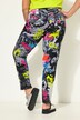 Colorful Pattern Elastic Waist Sweat Fabric Joggers