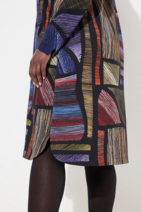 PrinStory Trui-jurk Dames - V-hals, Lange Mouwen, Zakken, Gebreide Jurk Herfst & Winter