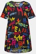 Half-Sleeve Crew Neck All-Over Heart Print T-Shirt