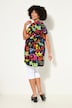 Half-Sleeve Crew Neck All-Over Heart Print T-Shirt