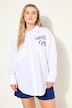 Skjortebluse, boxy snit, ryg-print, skjortekrave, lange ærmer