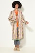 Kimono, løs pasform, mønsterblanding, åben jakke