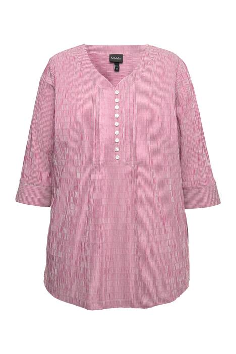 Tunika, plisování, výstřih do V, 3/4 rukávy