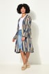 Kimono, løs pasform, mønsterblanding, åben jakke