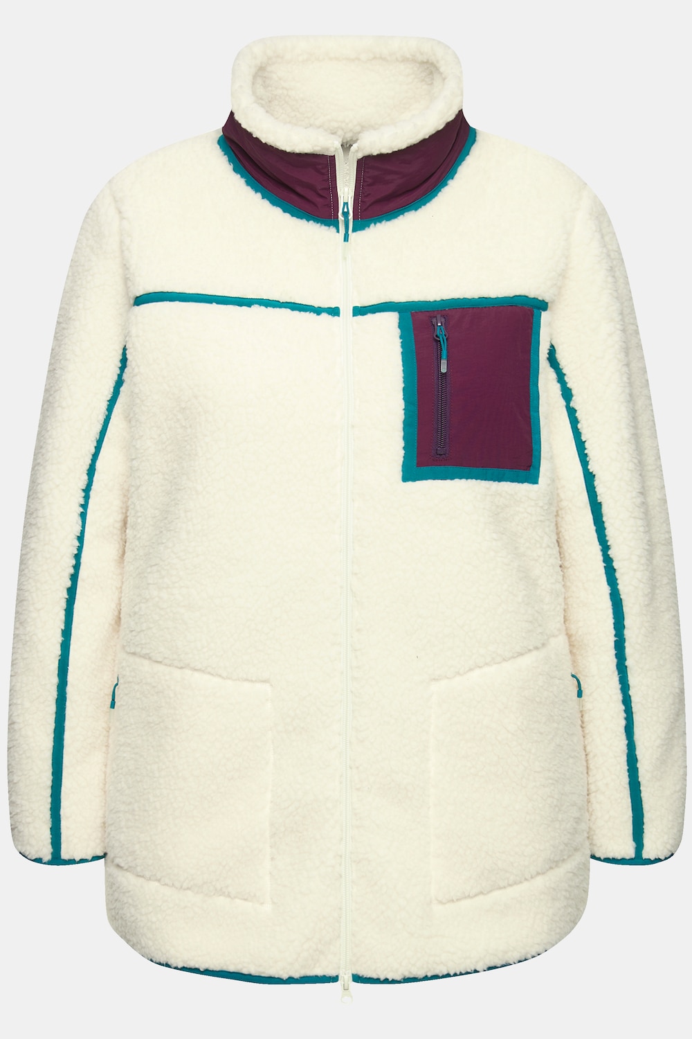 Stora storlekar Teddy-fleecejacka, Dam, gul, storlek: 50/52, Polyester, Ulla Popken