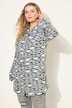 Overhemdblouse, boxy fit, grafische print, lange mouwen
