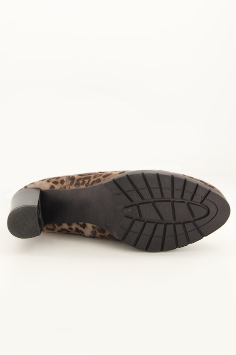 Overknee laarzen, XL-schacht, leopatroon, wijdte H