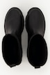 Bottes en cuir, empiècement élastique, doublure en polaire - largeur H