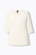 Pysjamas, hullbroderi, rund hals, pyntefold, 3/4-ermer