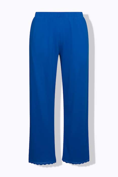 Pyjama, Zweiteiler, Lochstickerei, Zierfalte, 3/4-Arm