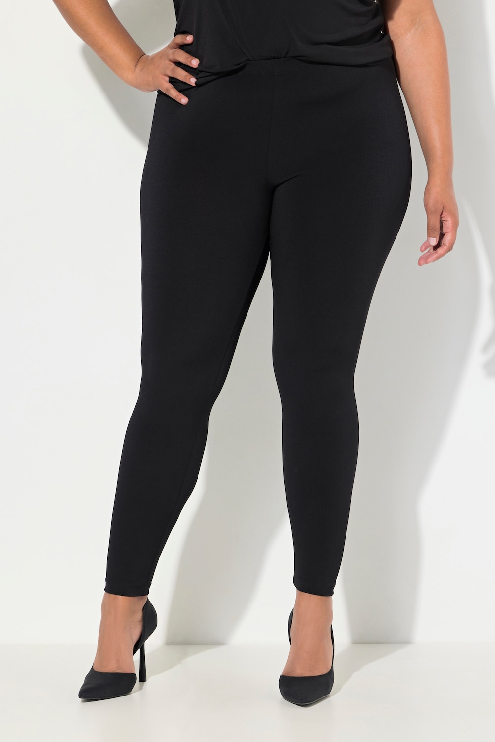Große Größen Leggings, Damen, schwarz, Größe: 62/64, Polyester, Ulla Popken