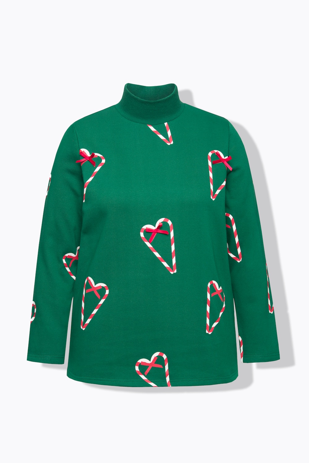 Stora storlekar Mjukiströja, Dam, grön, storlek: 46/48, Bomull/Polyester, Ulla Popken