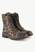 Botki skórzane Remonte, wzór w panterkę, wyściółka z wełny owczej, tęgość G