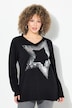 Pullover, Pailletten-Stern, V-Ausschnitt, Langarm