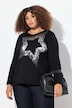Pullover, Pailletten-Stern, V-Ausschnitt, Langarm