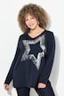 Pullover, Pailletten-Stern, V-Ausschnitt, Langarm
