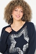Pullover, Pailletten-Stern, V-Ausschnitt, Langarm