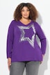 Pullover, Pailletten-Stern, V-Ausschnitt, Langarm