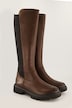 Remonte Lederstiefel, Varioschaft, Stretcheinsatz, Zipper, Weite G