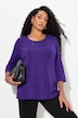 Rhinestone Lettering 3/4 Sleeve Tee