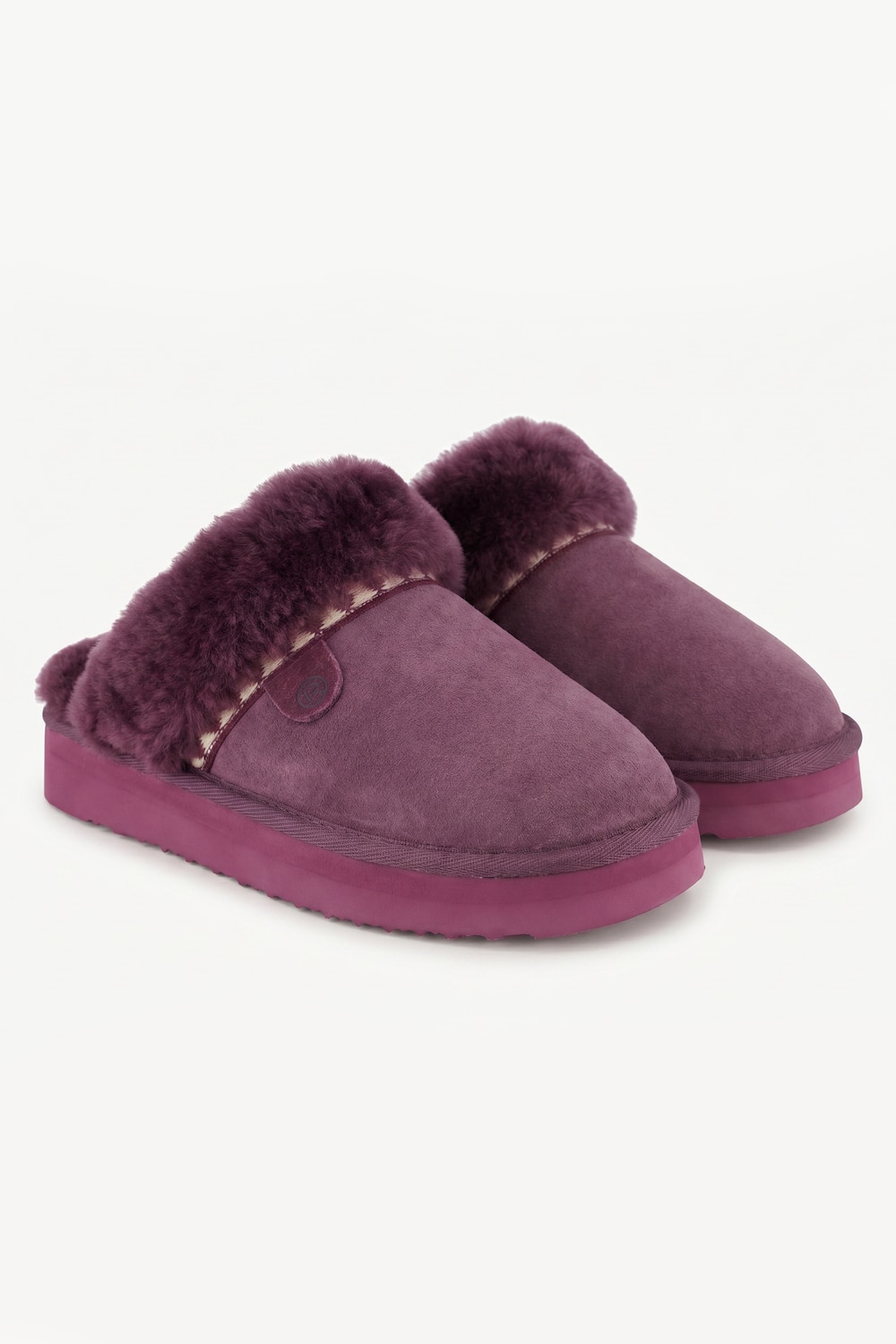 Rohde Hausschuhe, Veloursleder, Lammfellfutter, Weite G